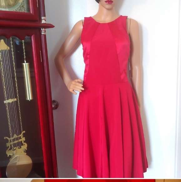 LELA ROSE RED ROSE RACER BACK FIT & FLARE DRESS NWT - Picture 5 of 6